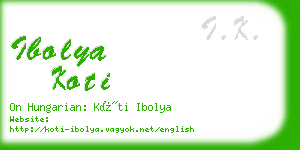 ibolya koti business card